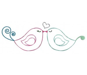 Stickdatei - Doodle Vögelchen